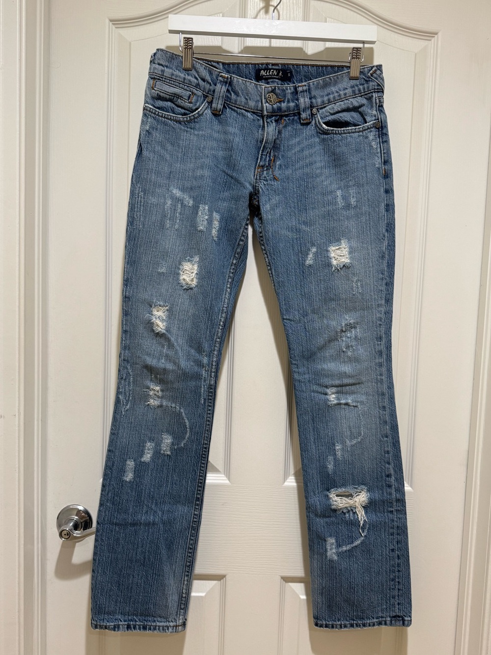 Vintage Y2K Allen B Distressed Straight Leg Jeans Size 8